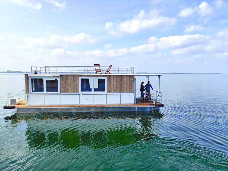 Hausboot auf der Müritz mieten: Riverlodge Sauna Hausboot
