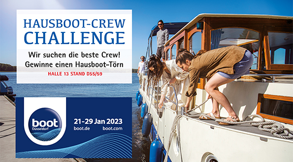 Hausboot-Crew Challenge auf der "boot" Düsseldorf 2023